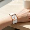 ARMANI EXCHANGE Wall Women's Quartz Watch White Dial Genuine Leather Strap 40mm AX6009