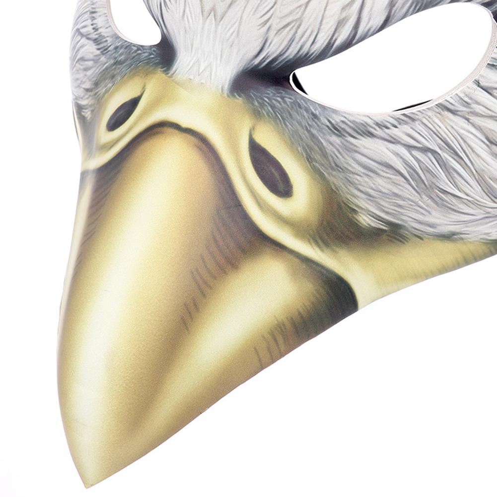 Cosplay Eagle Face Cover PU EVA White Costume Eagle Face Cover Lightweight for Holiday Theme Party