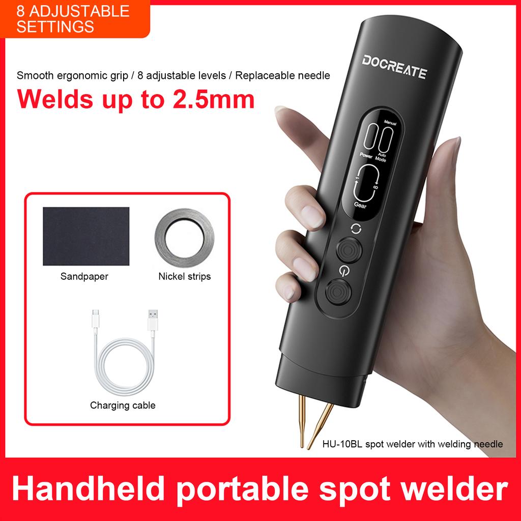 Portable Spot Welding Machine Auto and Manual Mode Spot Welding Equipment Tool 8 Gears Adjustable for Making DIY Battery Packs