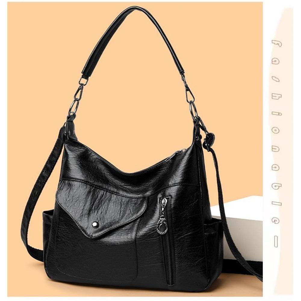 Damen Umhängetasche Crossbody Tasche Große Kapazität Weiches Leder Vielseitige Tasche