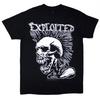 Men's Exploited Mohican Skull T-shirt X-Large Black
