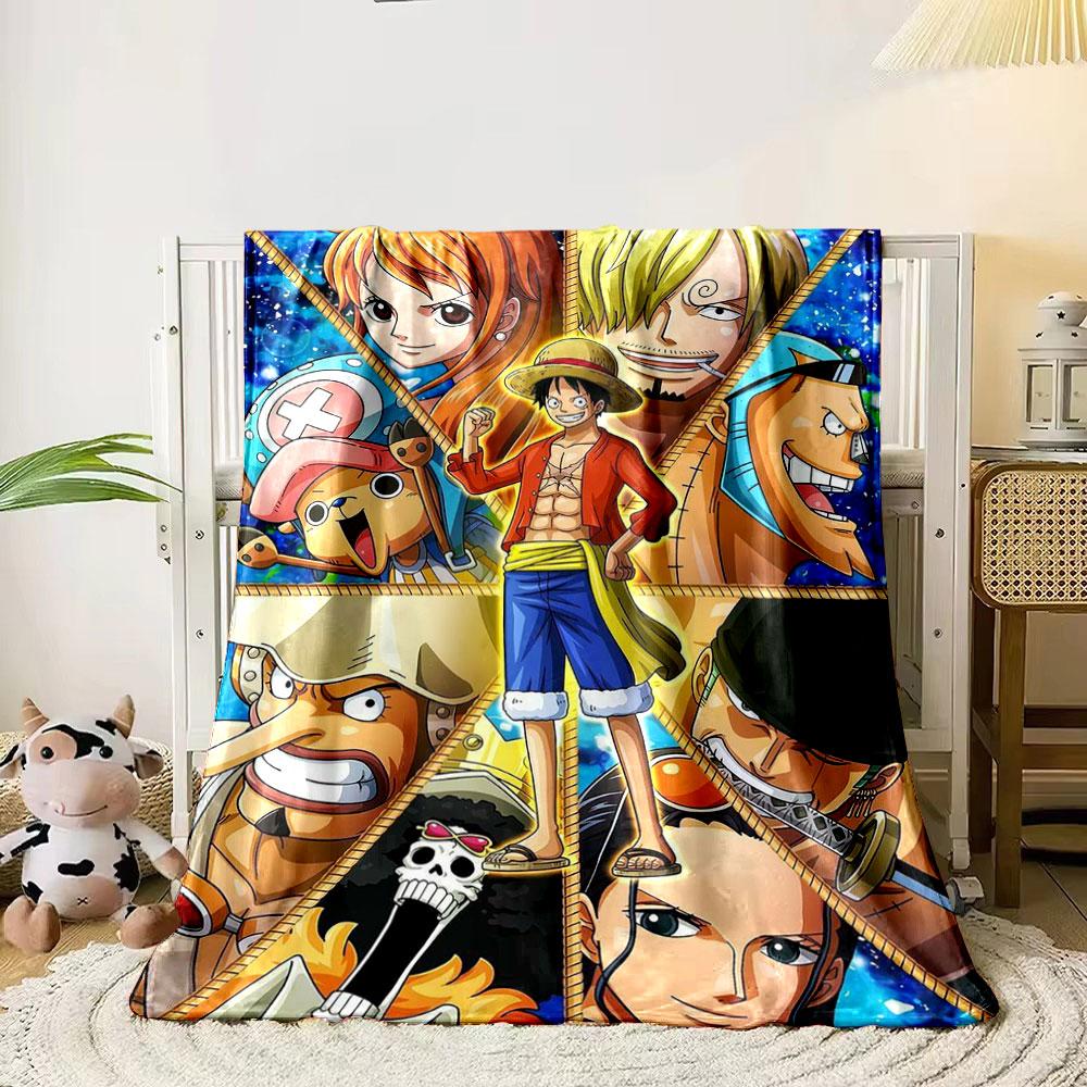 One Piece Anime Characters Blanket bedroom Blanket for Livingroom Couch lunch break Soft Cozy throw for Friend's festival Gift