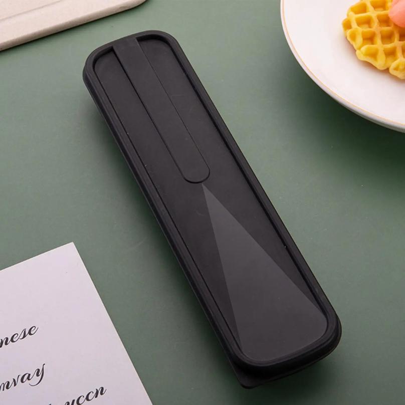 Tableware Box Environmental Cutlery Box Portable FlipCover Type Cutlery Case Spoon Storage Box Lightweight Travel Accessories