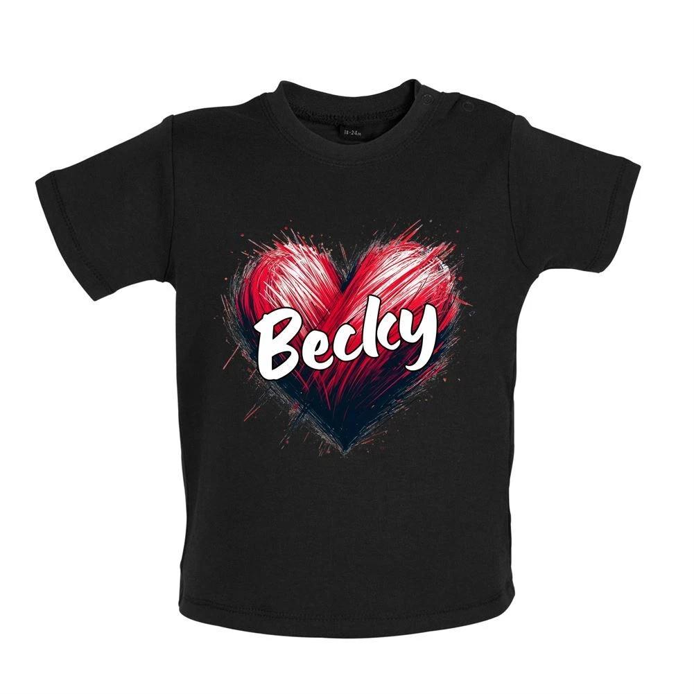 Love Heart Becky - Baby Kids Boys Girls Unisex T-Shirt / Babygrow - Singer Lyrics Fan Tour Love Concert 160