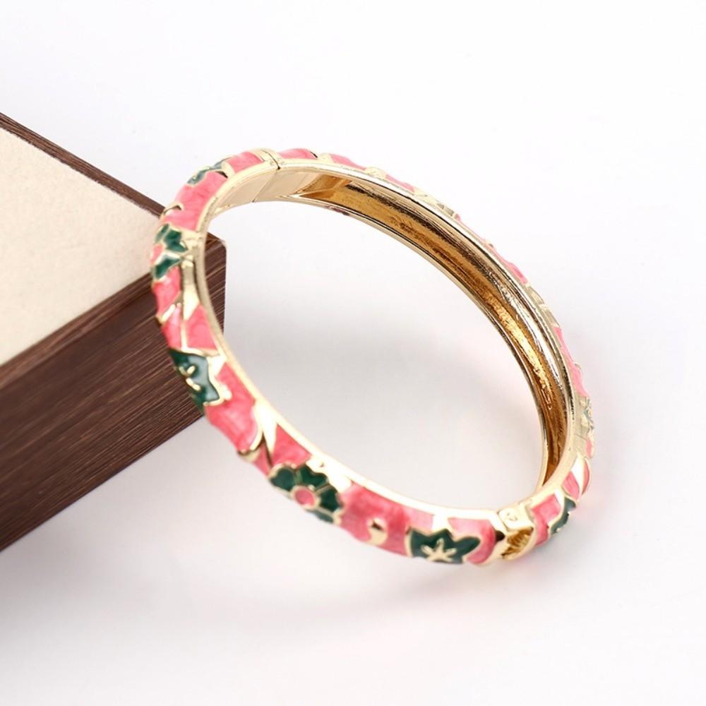 Traditional Vintage Cloisonne Bangle Colorful Women s Hand Bracelet Elegant Flower Bangle  Girls Style 8