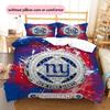Custom Name New York Giants2 Pattern Bedding Quilt Set  Home Decoration  Gift (1 * duvet cover + 2 * pillowcase  without core)