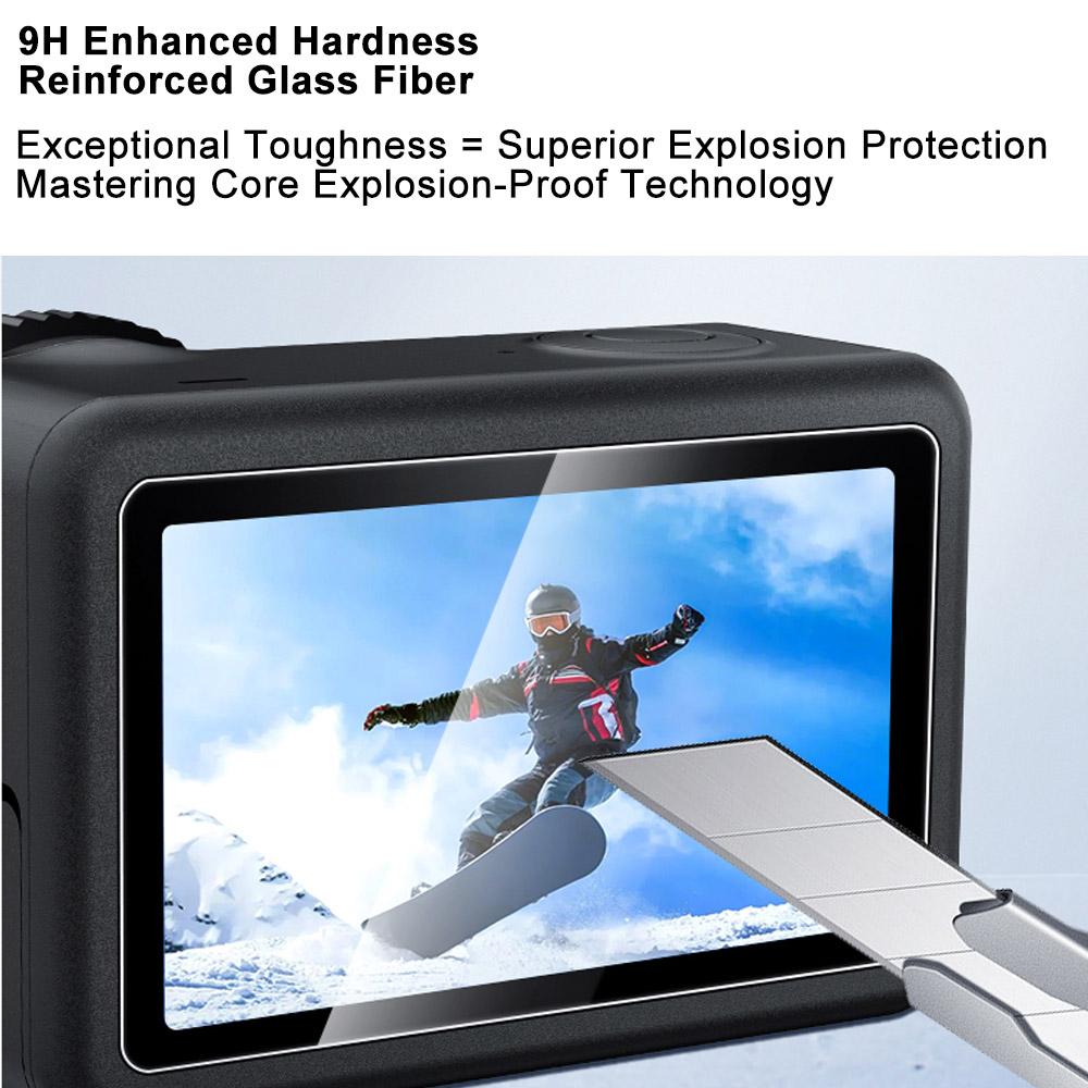 2 Set For DJI Osmo Action6 HD Tempered Glass Screen Protector 99% Light Transmission For DJI Osmo Action6 Camera Easy To Clean