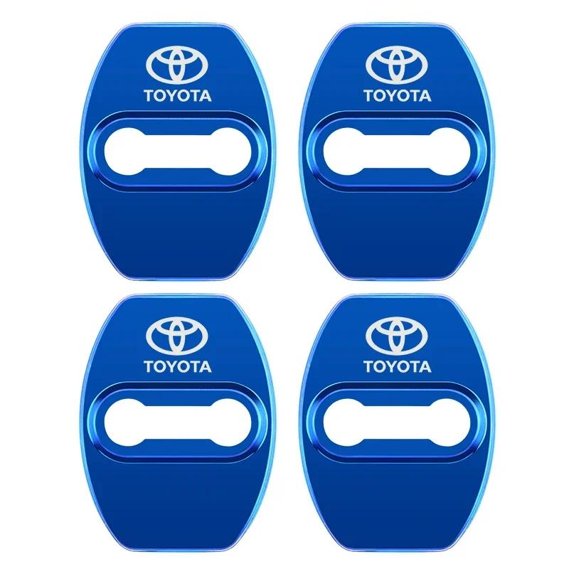 WTRK1 4pcs Car Stickers Car Door Lock Cover Auto Emblems Case For Toyota TRD Camry Corolla Rav4 Yaris Prius