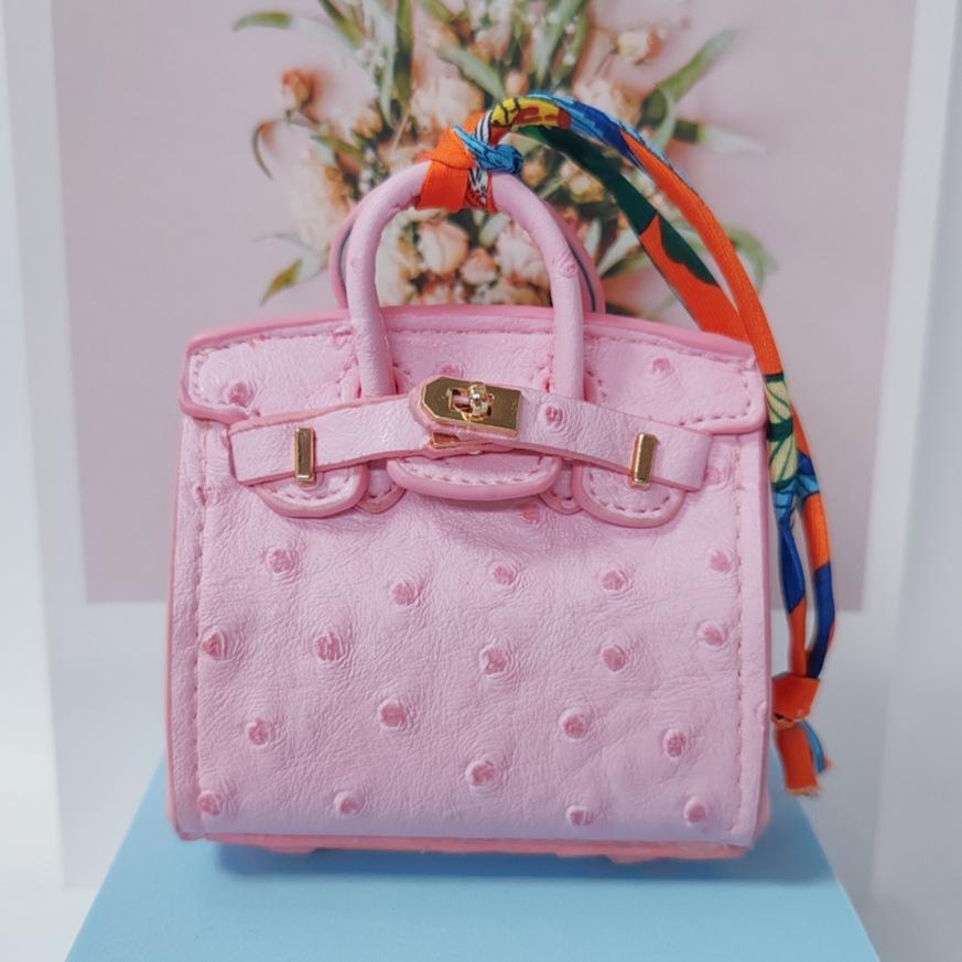 

Mini Bird s Nest Rope DK Set Car Key Chain Pendant High-grade Zero Wallet Earphone Case Red Mouth Case Car Mount Pendant 7.5x3.5x7cm