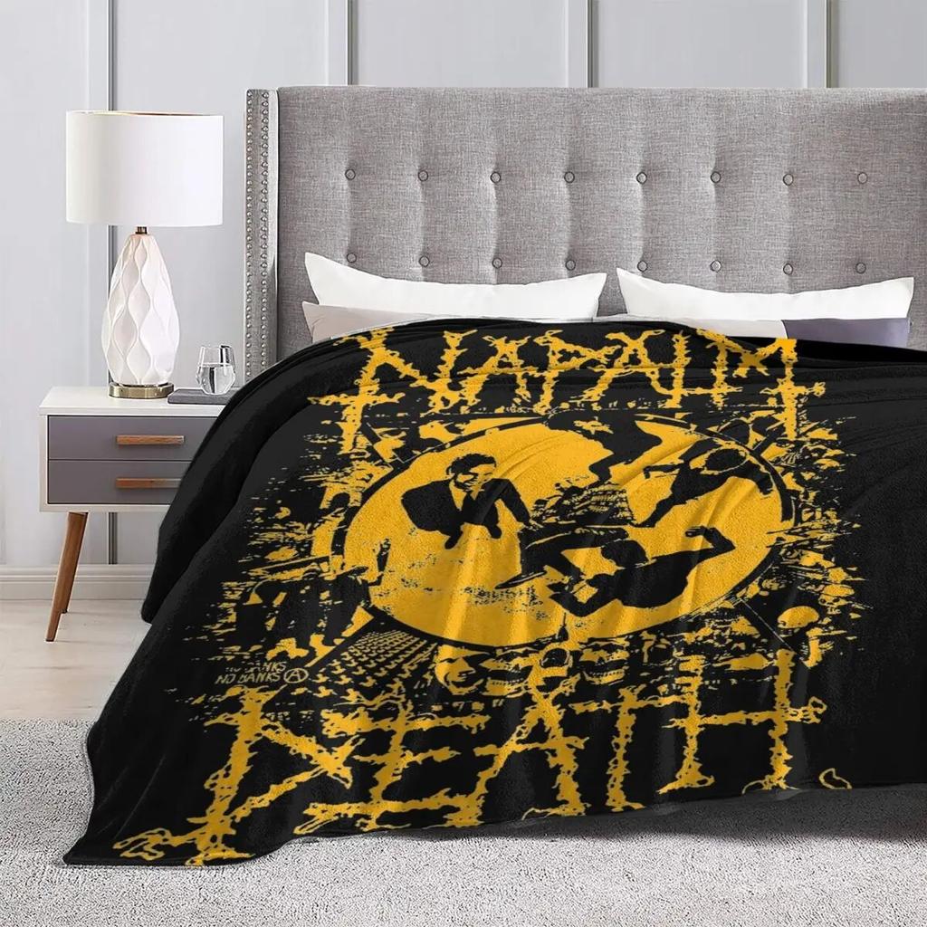 Konfor Napalm Ölüm Müzik Grubu Battaniye Merch Ev Dekoratif Death Metal Atmak Battaniyeler Açık için Hafif Ince Polar