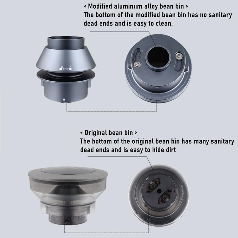 Aluminum Alloy Single Dose Hopper for Breville Coffee Grinder, Blower for Breville 870, BES875, BES878, BES880
