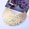 Embossed Colorful Fashionable Metal Disc Design Women Necklace For Style Vintage