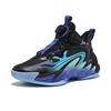 Hongxing Erke Kids Hailang Knob Non-Slip Wear-Resistant Mid-Top Basketball Shoes Kids Basketball Shoes Black Blue Purple 63124404032-003