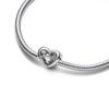 Radiant Heart & Floating Stone Charm Beads SS925 Silver Fantasy Romantic Jewelry For Women's DIY Bracelet