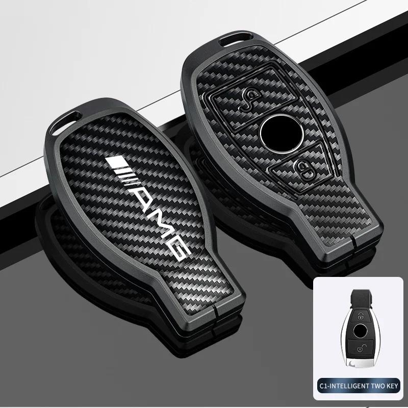

GLC GLB Zinc Alloy Car Remote Key Fob Case Cover Shell Keychain For Mercedes Benz A C E S G Class GLA CLA GLK GLC W204 463 176