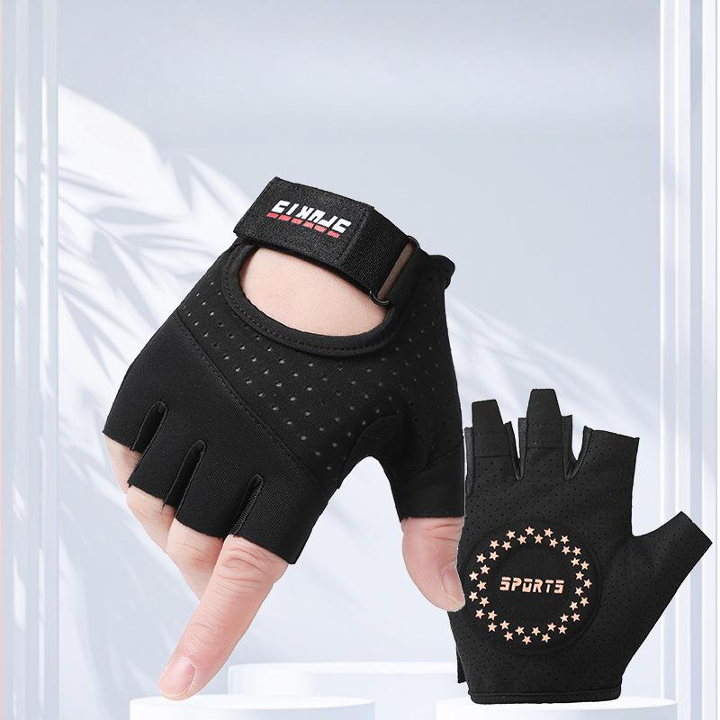 Women's Fitness Gloves for Summer Thin Non Slip  Wear Resistant  Iron Resisting Exercise Anti Cocooning Half Finger Men's Sports Cycling Gloves