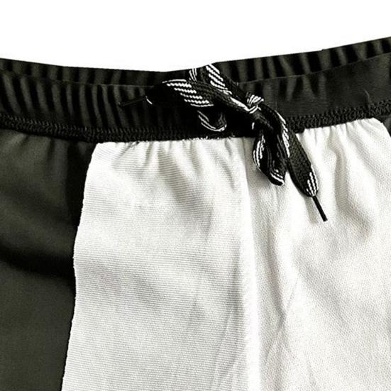 Erkekler yüzme şortu İpli Elastik Bel Yumuşak Hızlı Kuru Nefes Slim Fit Renk Eşleştirme Orta Bel Banyo Boksörler Sörf Su Sporları