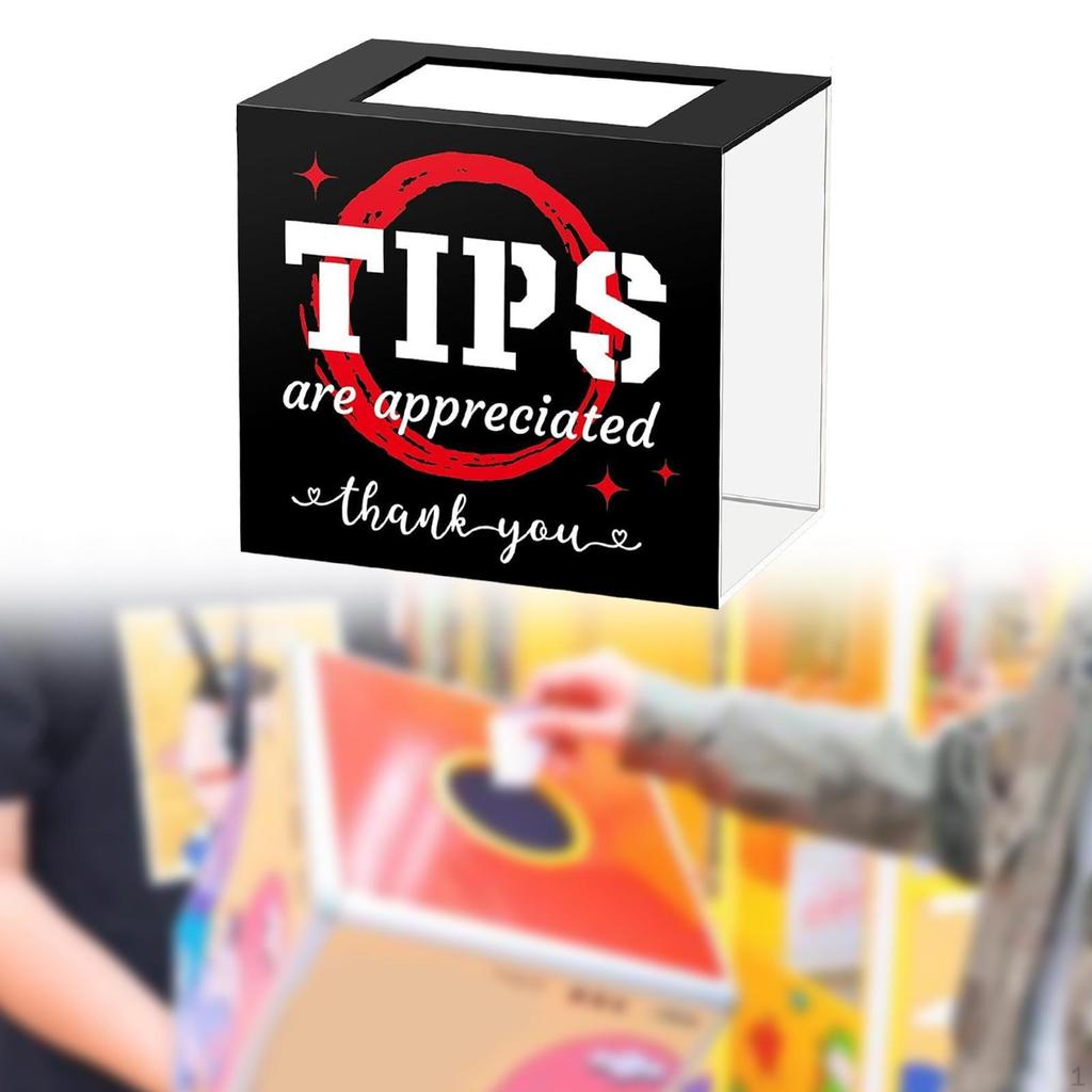 Tip Kutu Akrilik Bağış Toplama Çok Fonksiyonlu Barmen Yorum Oylama