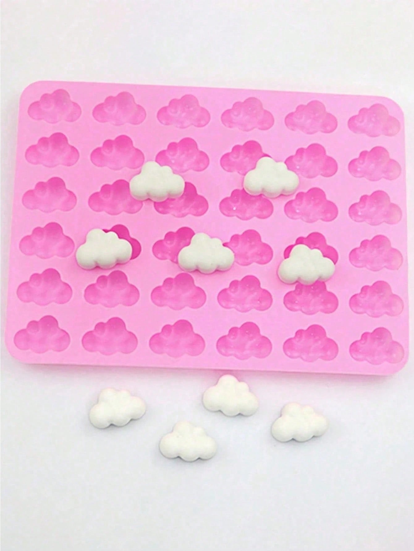 1pc Cloud Pattern Multi-Grid DIY Silicone Mold, Modern DIY Silicone Mold one-size розовый
