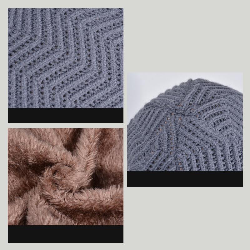 Zimowy Aksamitny Ciepły Zestaw Czapka Szalik Dwuczęściowy Outdoorowy Wiatroodporny Czapka z Dzianiny Wełnianej Kobiety Czapka Chroniąca Uszy