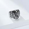 Punk Vintage Lion Shaped Ring for Men Stainless Steel Ring PVD Gold Plated Jewelry New