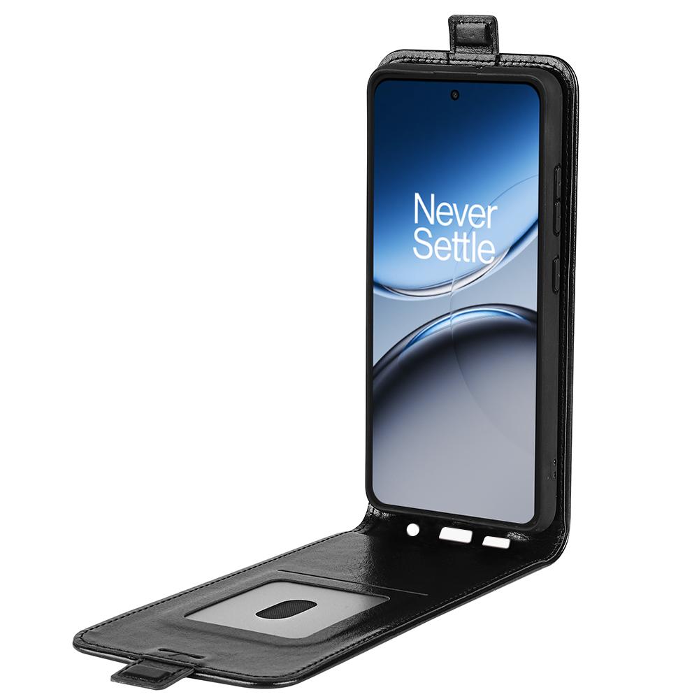 

For OnePlus Nord 4 Case with Card Slots Vertical Flip Leather Phone Cover Black