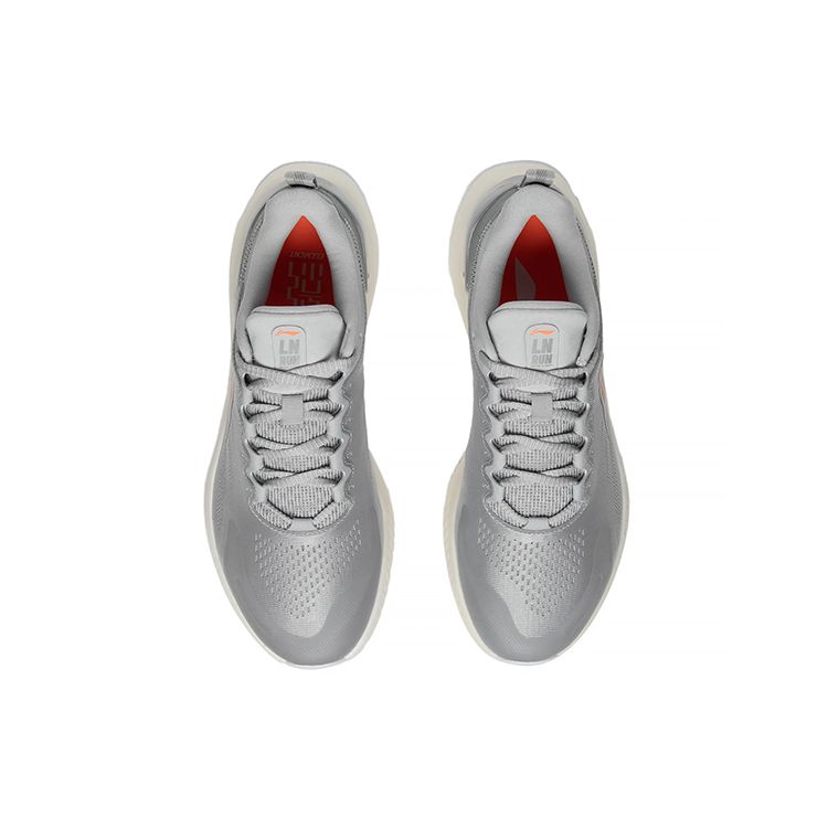 Li Ning Yue Ying Element Cushioning Low Top Running Shoes Men Sneakers Micro-Crystal-Gray ARHS007-3