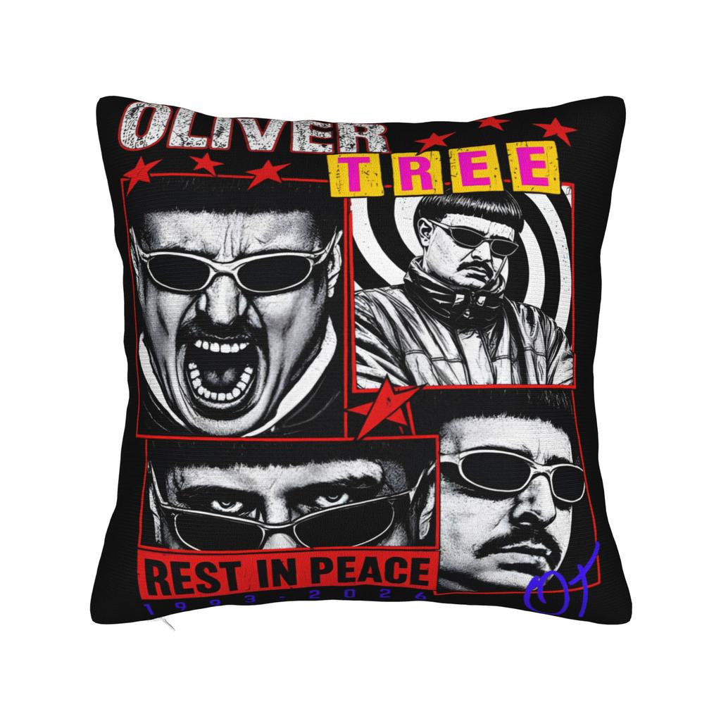 Oliver Tree Rest In Peace 1993 to 2026 Memorial Pillow Cover Vintage Pillow Case For Living Room Sofa Comfy Pillowcases Gift
