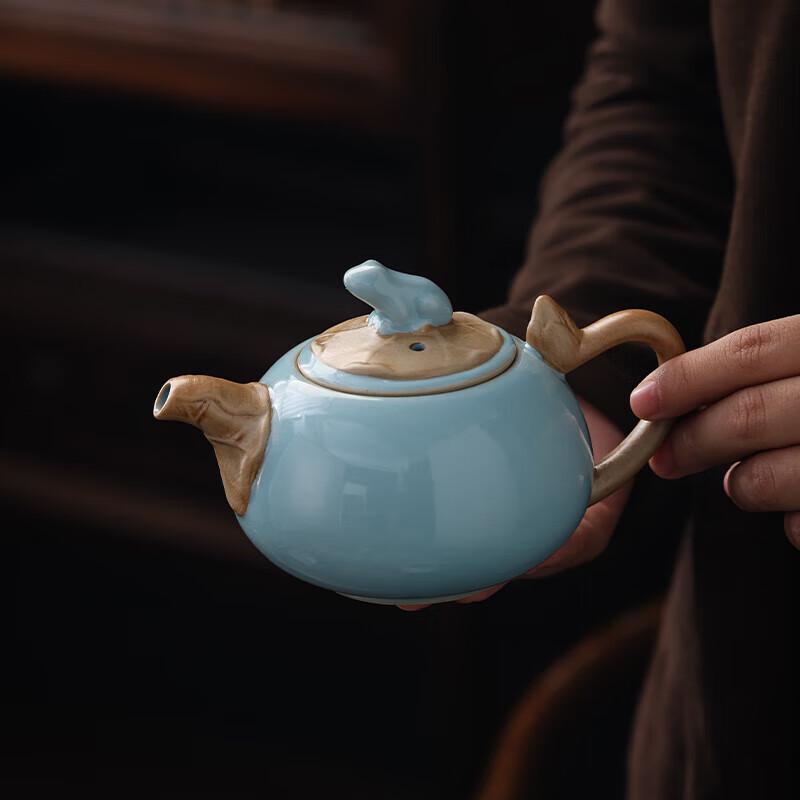 Hongyu Ruzhou Kiln 10-Piece Ceramic Tea Set