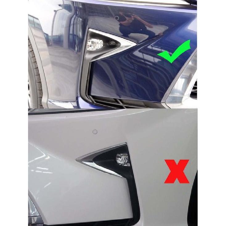 Chrome Front Fog Light Cover Trim for 2016- Lexus RX350 RX450h High end