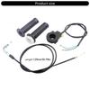 Throttle Line Accelerator Handle Grips for 2 Strokes Engine 60/50cc Mini Bike 22mm Twist Throttle Grips Cable Assembly