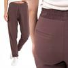 Women' Viscose Cigarette Pants with Tapered Legs Elegant Moraj Brown