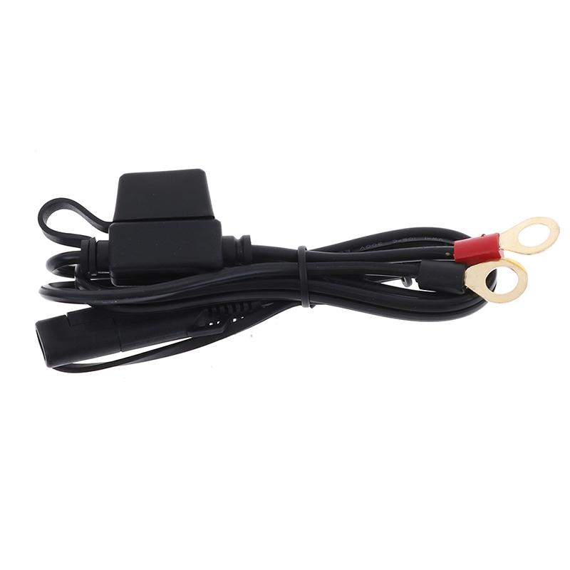 Conector de anel de terminal de bateria de motocicleta, cabo adaptador Y de carregador de 12 V