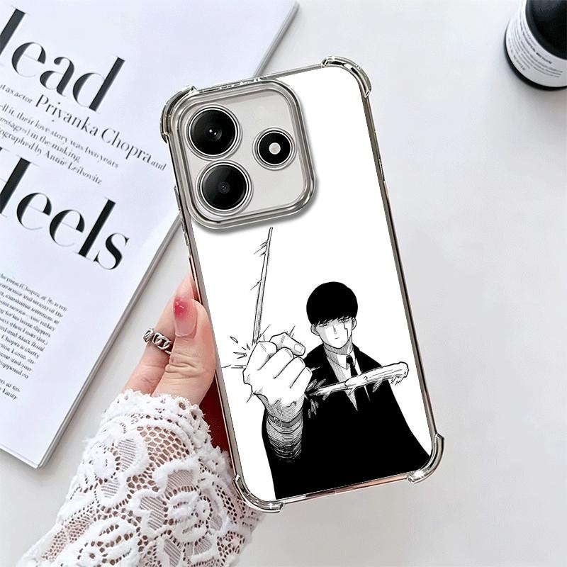 

Чехол для телефона Mashle Magic And Muscles Anime с покрытием для Xiaomi Redmi Note 14 15 Pro Plus 13 12 11 11S 11T 10 9S 9 5G Противоударный с воздухом Redmi Note 12 4G