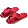 Open Toe Slides House Sandals for Women&Men Summer Satin Slip on Flat Sandals Indoor Outdoor Beach Shoes for Couple Dress Shoes Bedroom Slippers