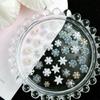 1Set Random White Iridescently Snowflake Resin Nail Decoration DIY Manicure Safe Resin Craft