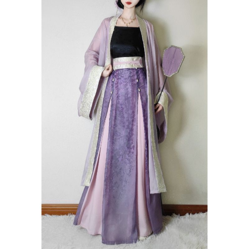 Chinese Song Dynasty Style Hanfu Jacquard Daily Commuting Improvement Suit For Women