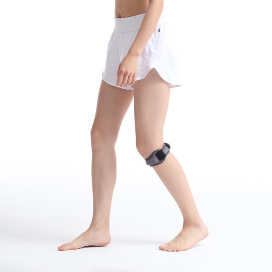 Patellar Tendon Support Strap with Silicone Pad, Cycling Running Fitness Sports Knee Brace, Adjustable Pain Relief Knee Stabilizer Strap for Men