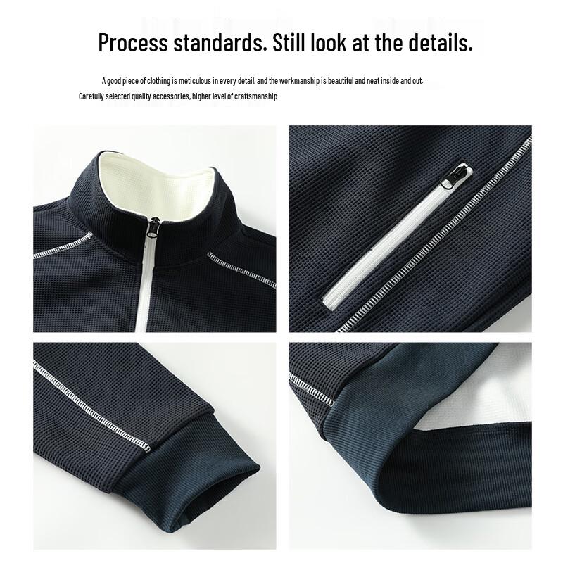 MEDE Men's Stand-Up Collar Loose Sweatshirt Jacket