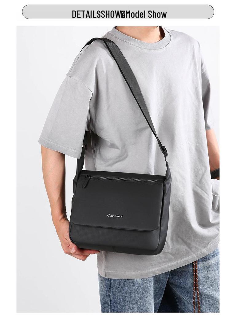 Men's Trendy Waterproof Multi-Pocket Crossbody Shoulder Bag for Travel and Casual Use