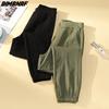 DIMANAF Women Jeans Summer Style High Waist Harem 2022 Cotton Female Elastic Straight Solid Japanese Spliced Pants Oversize