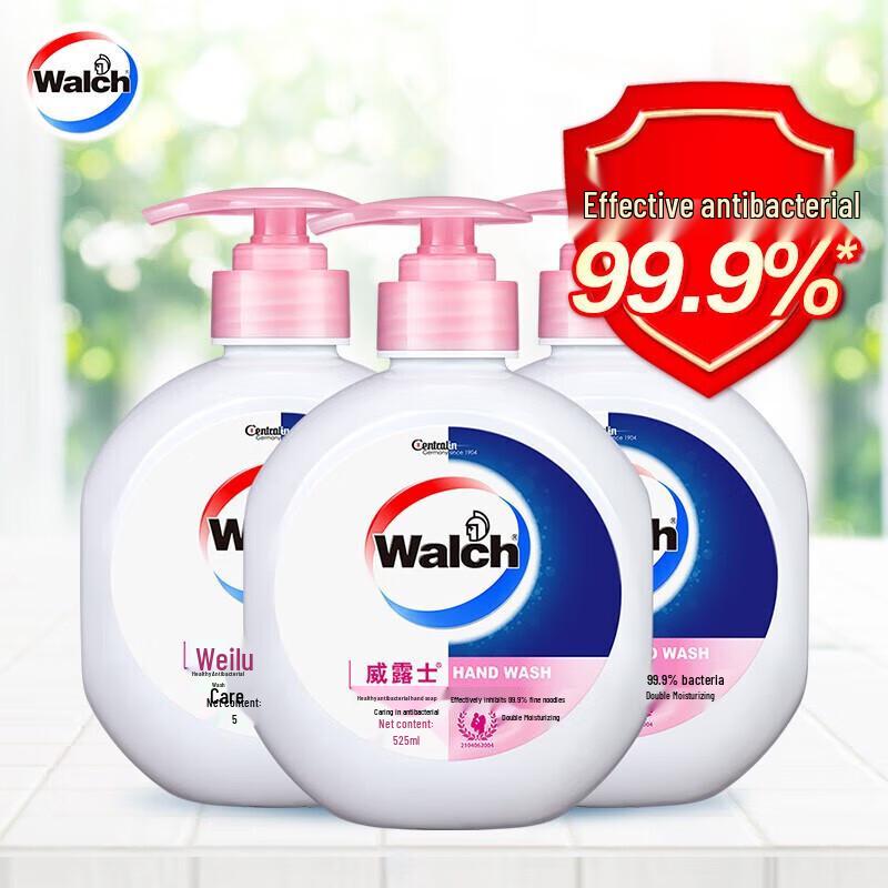 Walch Moisturizing Antibacterial Hand Wash, 3 X 525ml