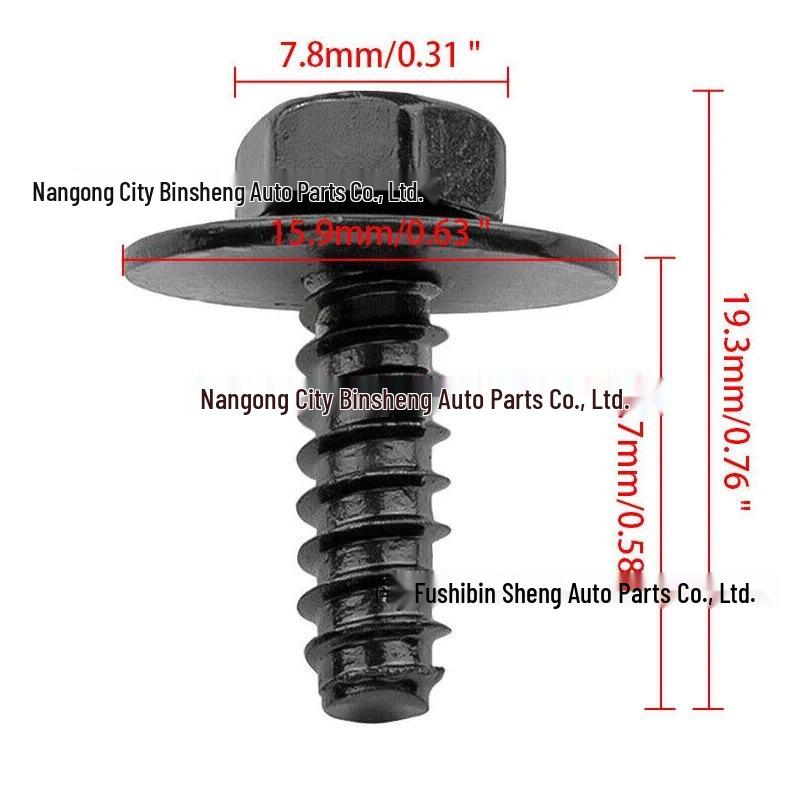 9CF600516B Metal Screw for Mazda CX-5, CX-7, CX-MX5 NCFL Engine Splash Shield
