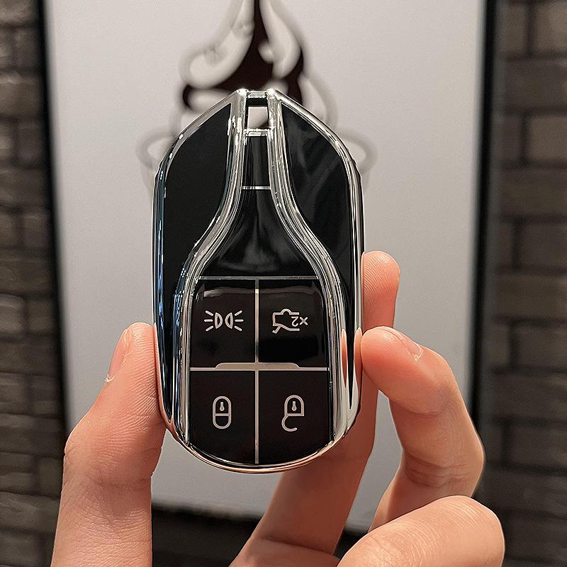 Applicable To Maserati Key Cover Levante Car Ghibolilevante President High-End Protective Key Case and Keychain Bags