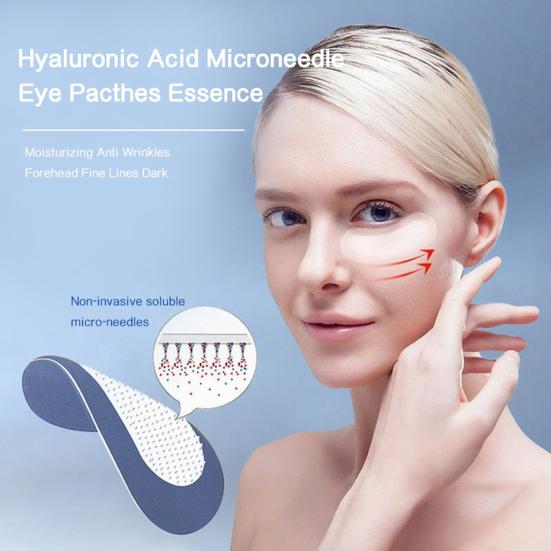 Yousheng 1 Pair Eye Patch Micro Needle Brighten Eyes Tone Recover Elasticity Hyaluronic Acid Anti Wrinkle Eye Patches for Girl