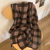 Retro Plaid Tassel Scarf for Women Winter New High End Imitation Cashmere Scarf To Keep Warm and Thickened To Prevent Cold Tide