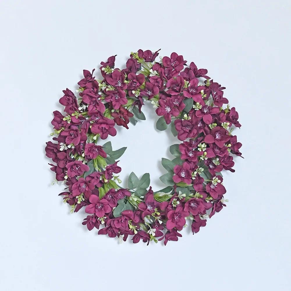 45CM Artificial Peony Wreath Door Decoration Wedding Lintel Flower Photography Props Living Room Wreath Floral Decoration