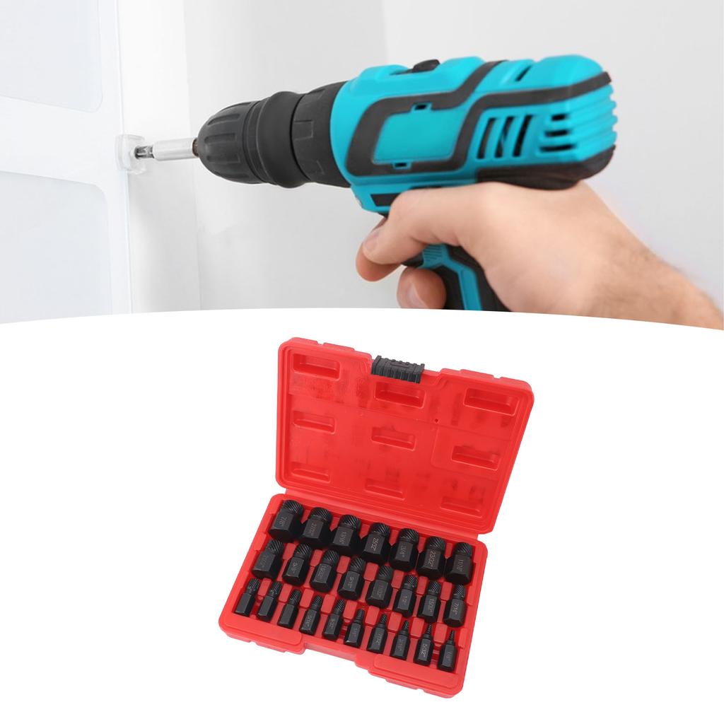 25 Pieces Screw Extractors Hex Shank   Screw Remover Tool for Damaged Broken Stripped Screws  s
