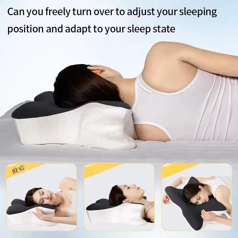 1pcs Butterfly Shaped Neck Protection High-density Memory Cotton Pillow Science Partition Slow Rebound Cervical Pillow Soft Wrapped Adult Pillows