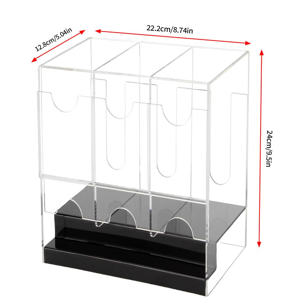 

3-slot Acrylic Booster Card Dispenser Organizer Acrylic Booster Pack Card Display Stand Compatible With Various Cards чорний